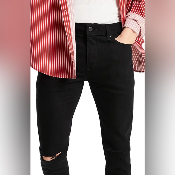 Topman Stretch Skinny jeans | black | 34/32 | Like New - Picture 2 of 5